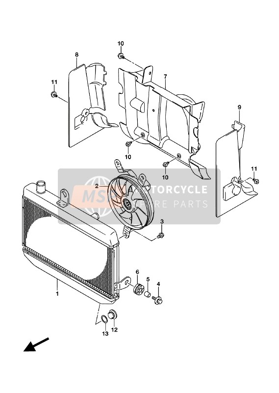 Suzuki AN400 BURGMAN 2018 Radiateur pour un 2018 Suzuki AN400 BURGMAN